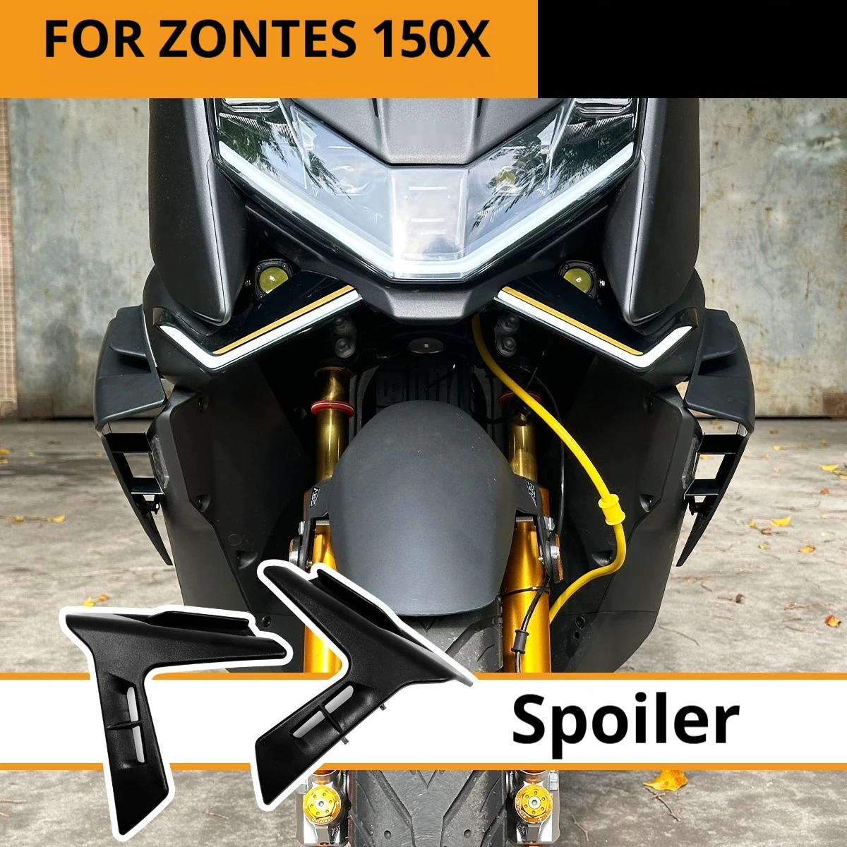 For Zontes 150X Winglet Aero Wing Side Deflector Wide Body Fairing No-Drill Accesorios Moto