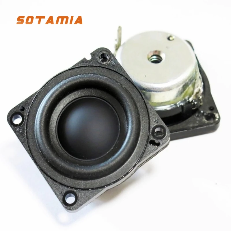 SOTAMIA 2PCS 1.75 Inch Full Range Small Speaker 8 Ohm 10W High Power Rubber Edge Large Voice Coil Speaker Bluetooth Speaker