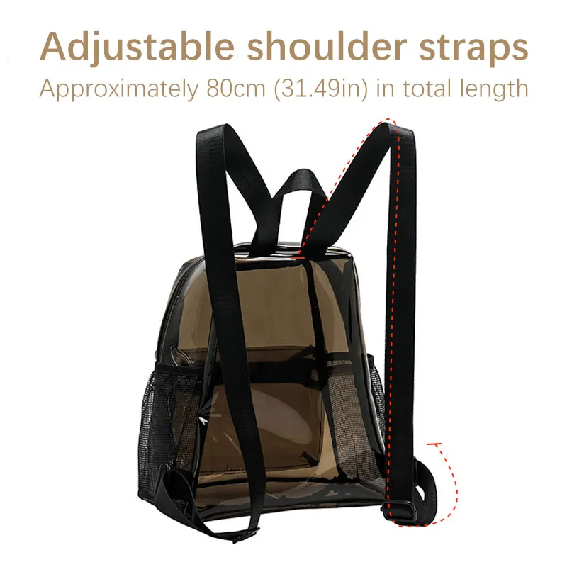 Transparent PVC shoulder bag summer large capacity waterproof fully transparent school bag PVC school bag