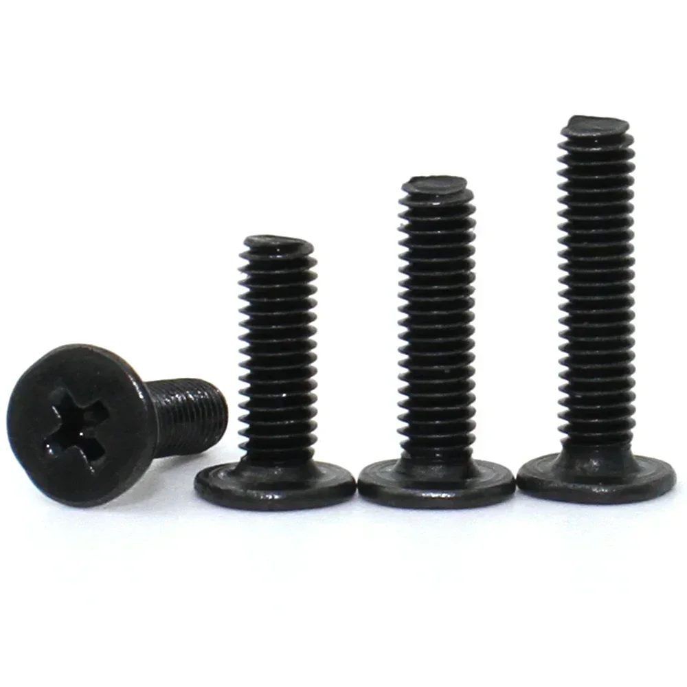50pcs M1.2 M1.4 M1.6 M2 M2.5 M3 M4 Phillips Ultra Thin Flat Wafer Head Screw Carbon Steel CM Thin Head Laptop Screw for Computer