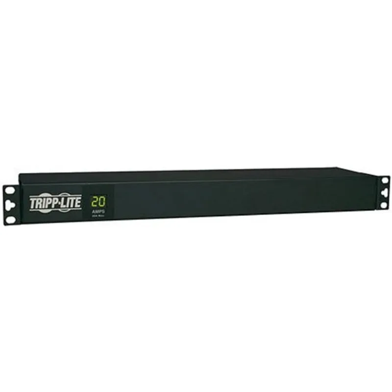 PDU ที่มีมิเตอร์, ปลั๊กไฟ10ช่อง (8 C13, 2 C19), 200-240โวลต์, อะแดปเตอร์ C20/L6-20P, 3.2 3.8kW, 12ฟุต, สายไฟ, 1U PDU แบบติดตั้งแบบเฟสเดียว