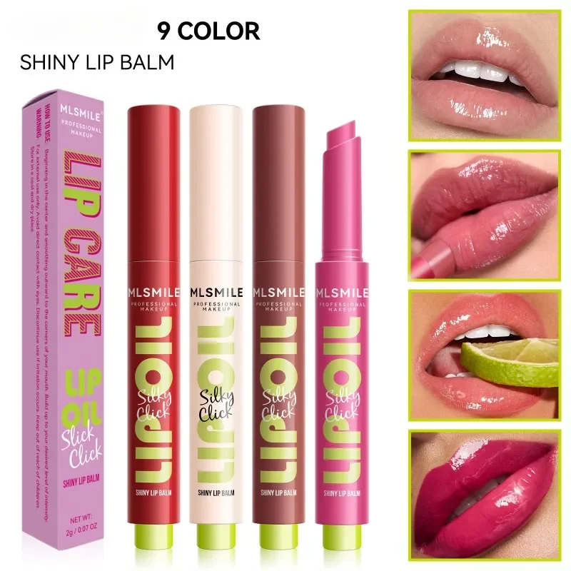 multi-color Silky Click Lip Care Hydrating Lip Gloss with Radiant Mirror HIGH-Shine, Effortless Press Long-Lasting makeup woman