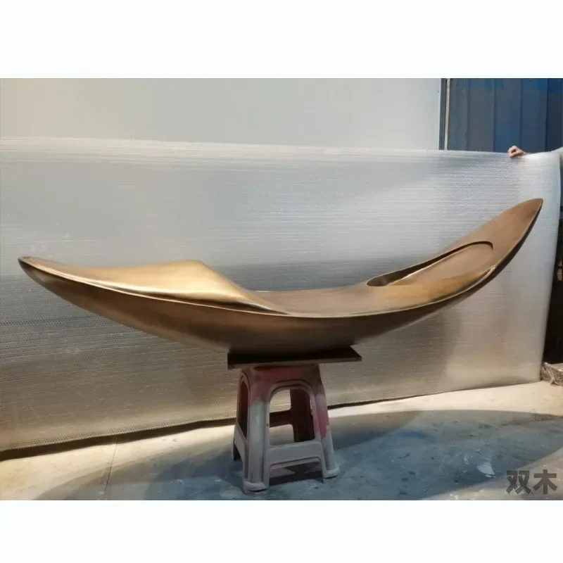 Commercial space large art sculpture floor ornament Meichen decorative creative wood carving professional handmade