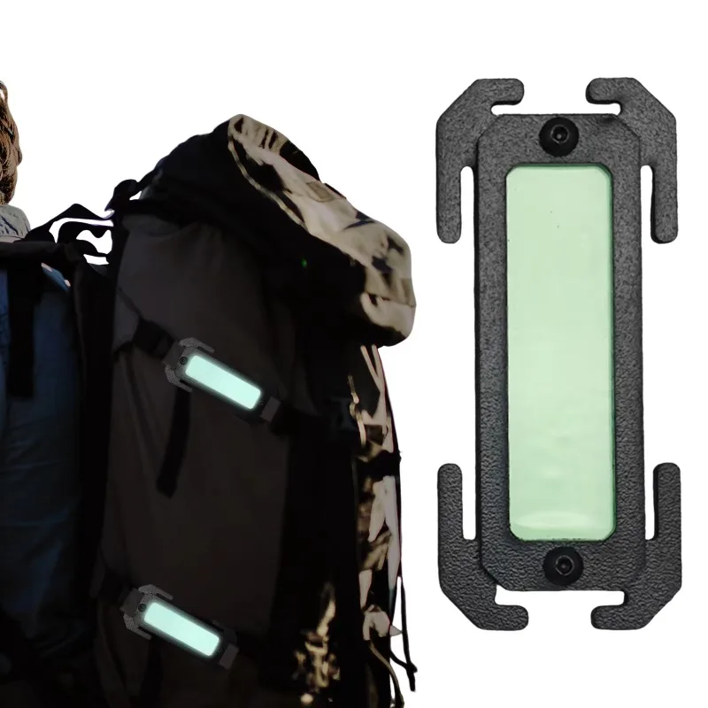 Tactical Glow Dark Velcro Tag Molle Mount Backpack Buckle Outdoor Light Absorb Panel Luminous Identification Patch Accessory
