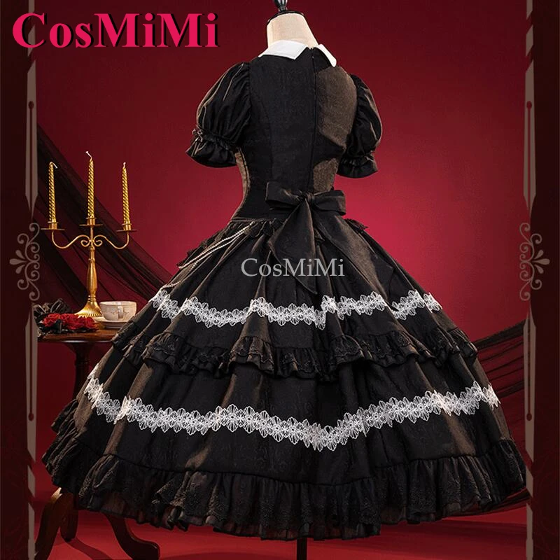 CosMiMi Anime DATE A LIVE Tokisaki Kurumi Cosplay Costume Gorgeous Black White Lolita Dress Carnival Party Role Play Clothing