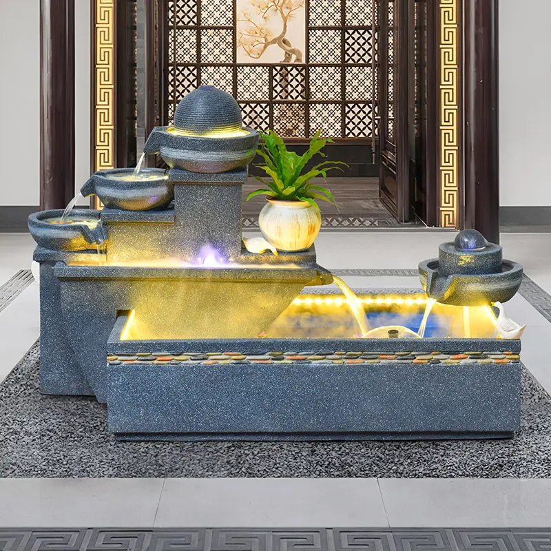 Flowing water  ball floor ornament living room villa hotel courtyard fish pond lucky fountain water landscape decoration