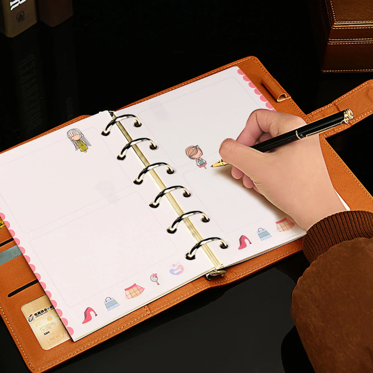 3 قطعة A7 ورق إعادة تعبئة أوراق فضفاضة سطح الكتابة السلس للمذكرات المجلات ملاحظة أخذ ثقب حشو صفحات استبدال الأساسية #4