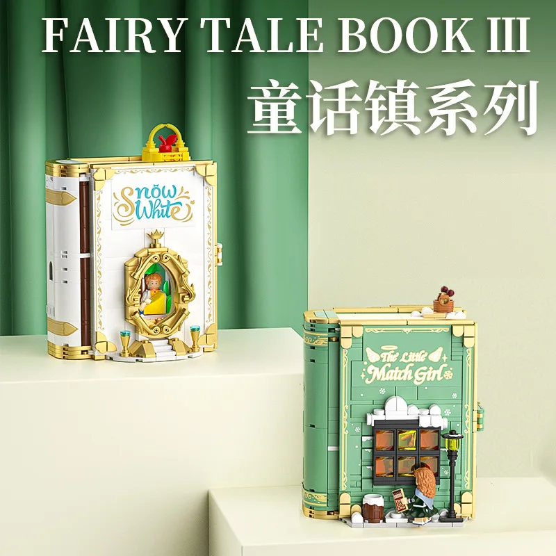 Wekki Building Block Book Fairy Tale Town Princess Series Rose Waltz Wonderful Night Journey DIY Toys Brick Girls Holiday Gifts