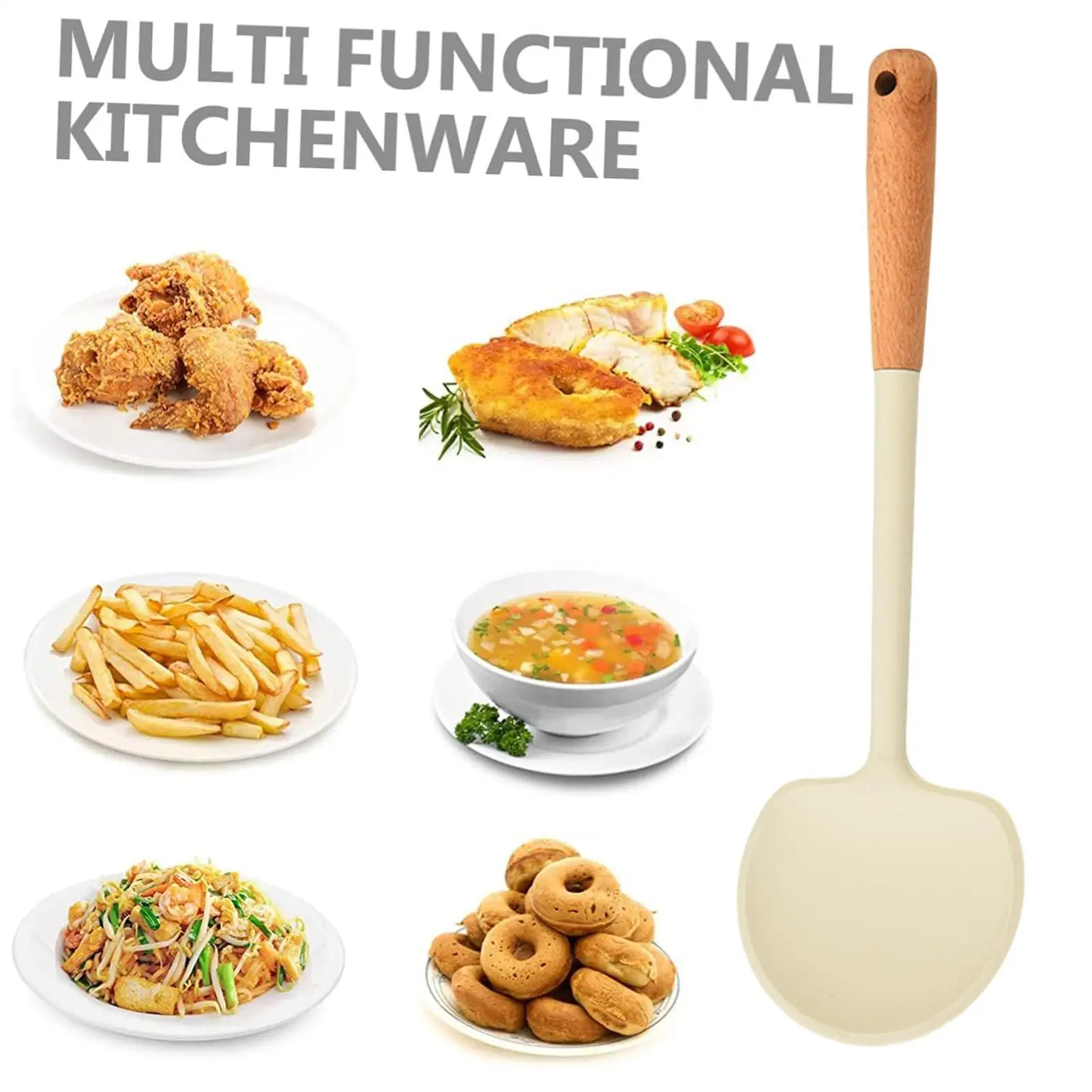 Spatulas Silicone Heat Resistant Heat-Resistant Cookware Shovel Non-Stick Kitchen Spatula Silicone For Home Restaurant Camping