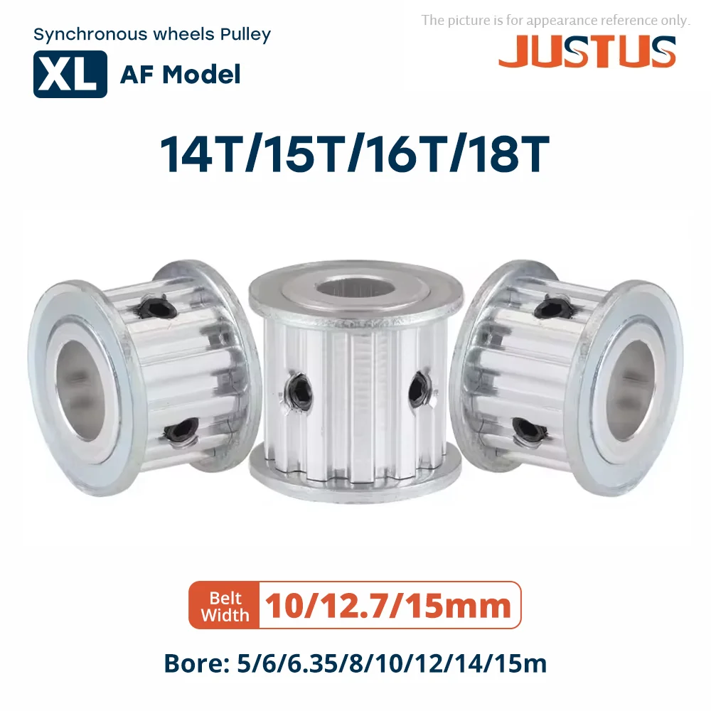 

XL Synchronous Pulley AF Type 14T 15T 16T 18T Bore 4/5/6/6.35-16mm for 10/12.7/15mm Width Timing Belt Used In Linear Pulley