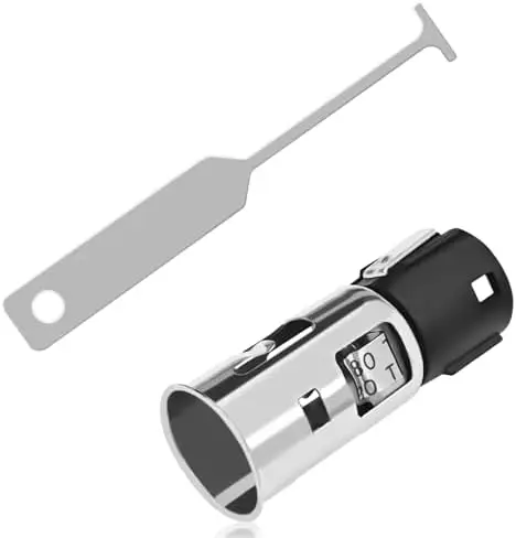 

HHZL 12V Car Cigarette Lighter Socket with Removal Tool, Compatible with GMC Cadillac - OEM#56457