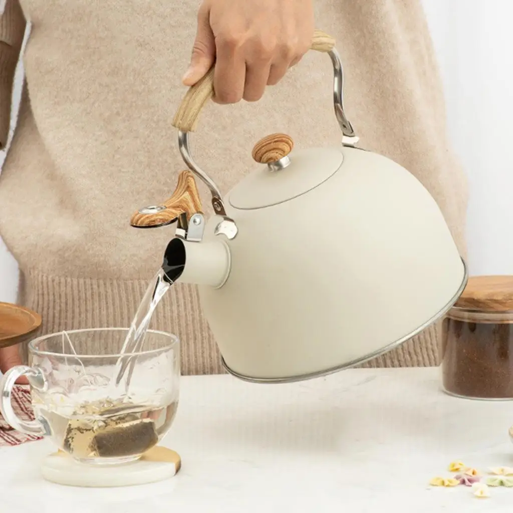 Portable Cookware Bushcraft Cooking Open Fire European Stainless Steel Whistle Pot Stainless Whistle Kettle