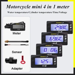 Motorcycle MINI 4 DUAL TEMP METER Voltage Time For cb500x nmax125 XMAX250 300 dual digital temperature