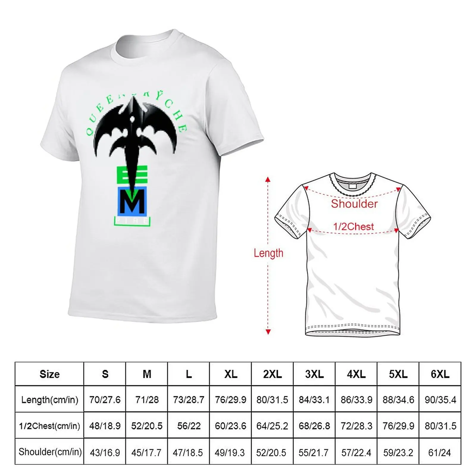 Queensryche Empire T-Shirt Labor Work Casual T-Shirt