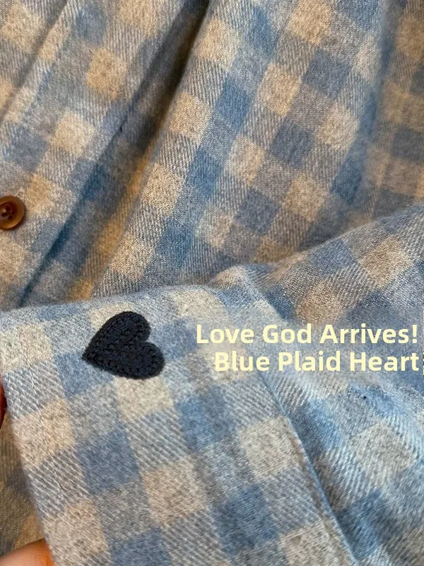 

Thickened Casual Plaid Embroidered Cotton Shirt Women's Spring New Style Warmth Comfortable Breathable Regular Length Sleeve