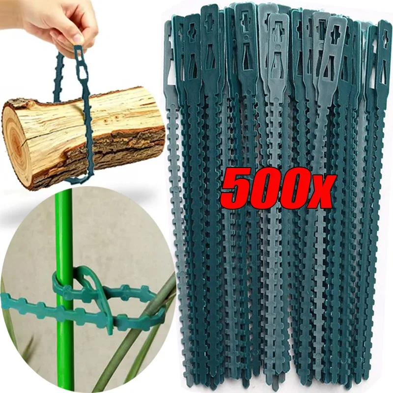 Reusable Garden Cable Ties Plant Vine Tree Shrubs Support Fastener Locking Nylon Adjustable Zipper Cables Ties Organizer Tools