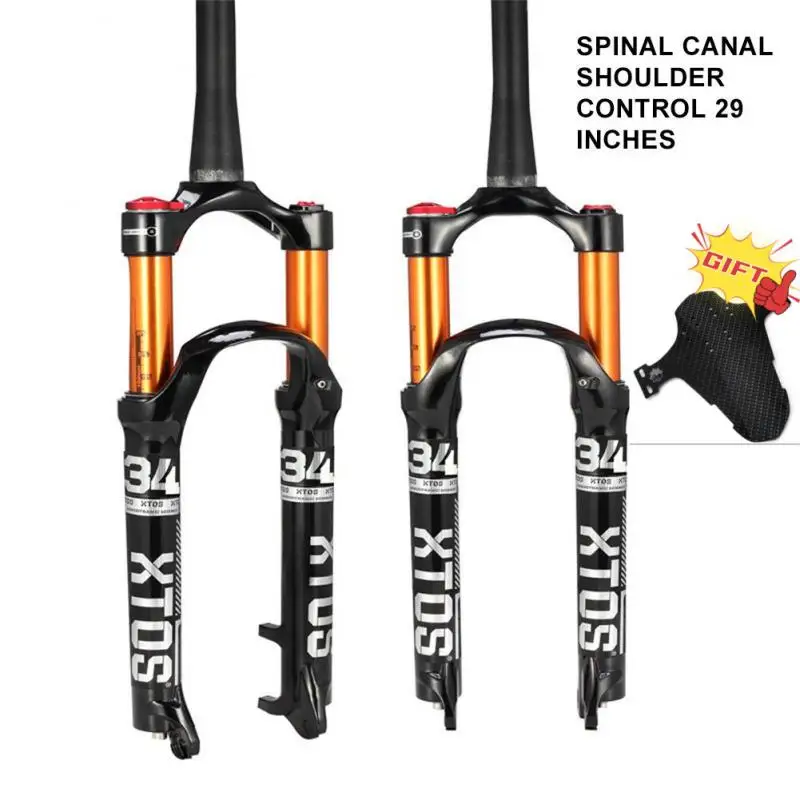 

Mountain Bike Front Fork 27.5 Inch Shock Absorber Front Fork Double Shoulder Air Fork Shock Absorber Aluminum Alloy Bicycle Fork