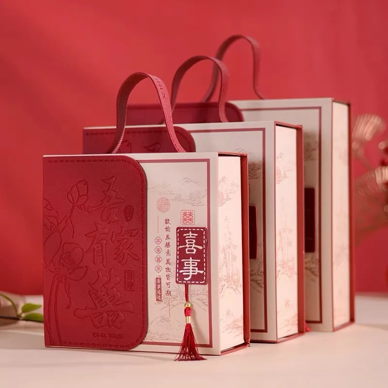 Customized. New Wedding Hand-Held Wedding Candies Box Box National Style Hand-Held Box Wedding Banquet Return Large