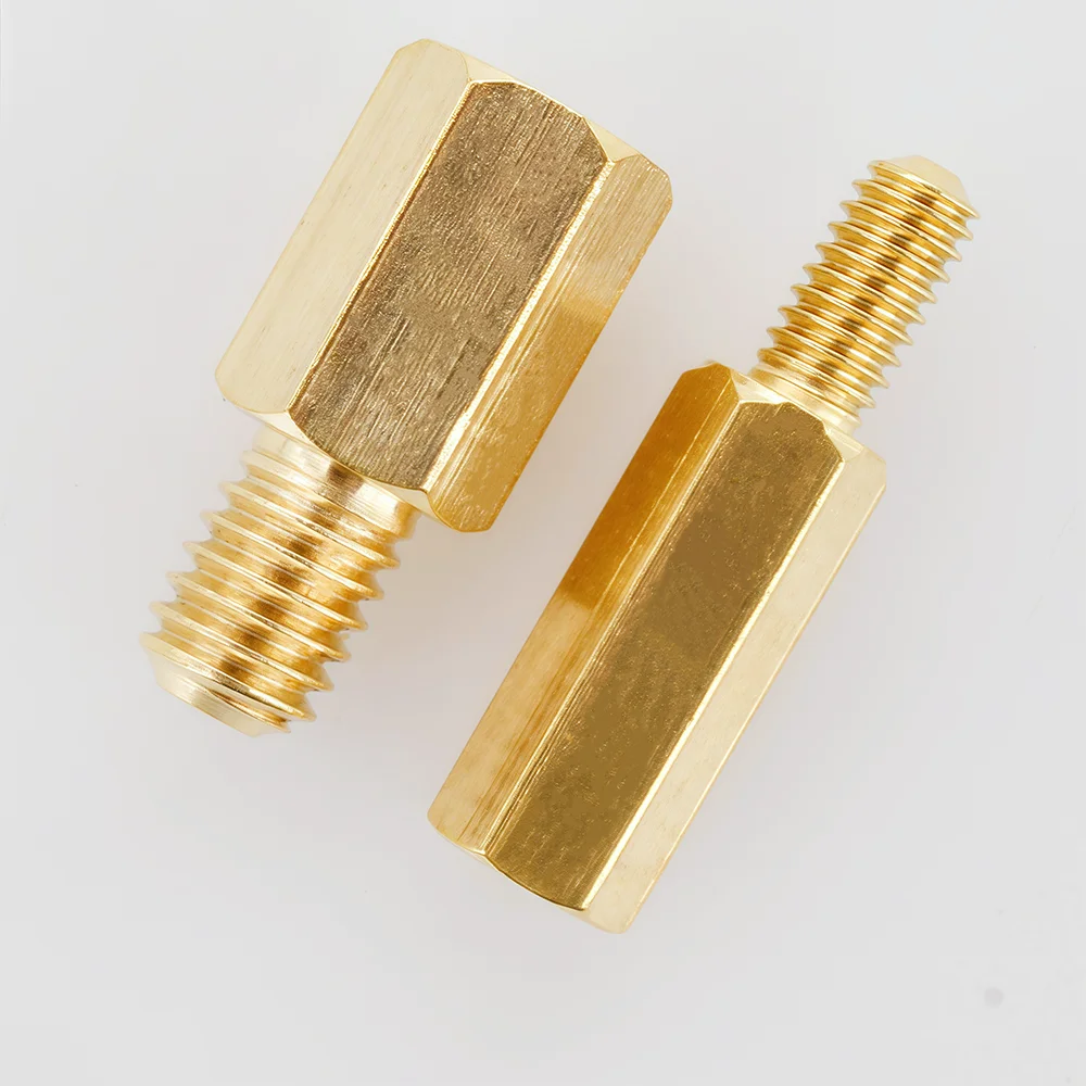 M2.5 M3 M4 Hex Brass Male Female Motherboard Standoff Thread 6mm Board Rack Stud Threaded Pillar PCB Column Spacer Screw