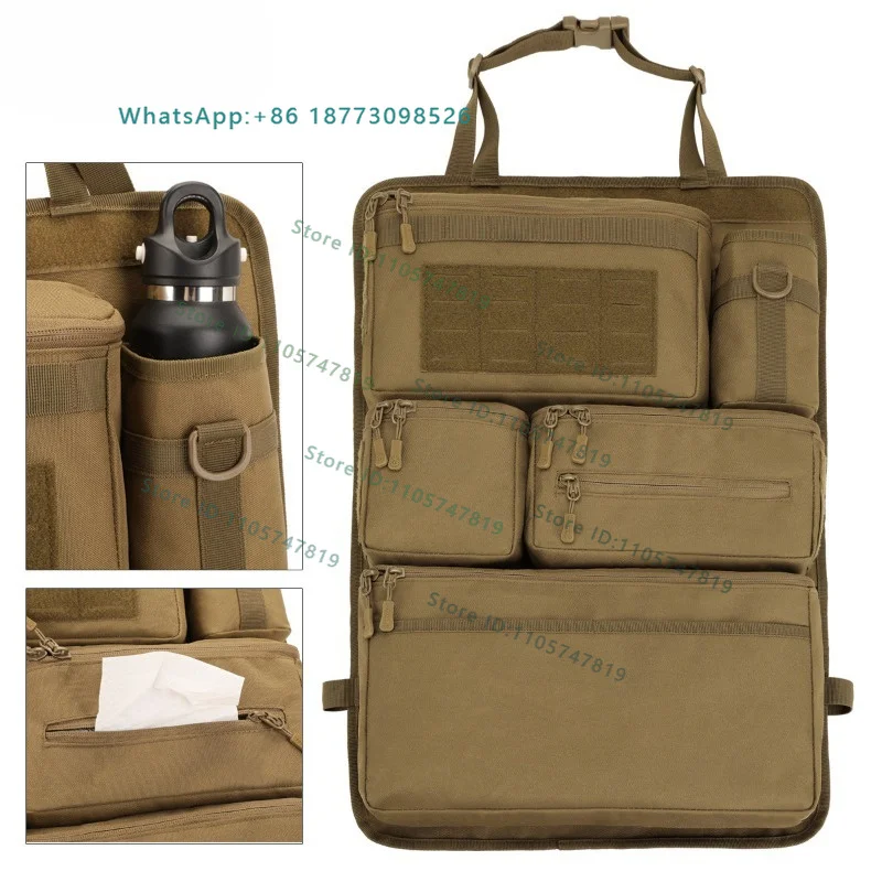 Multi compartment hanging bag outdoor heavy-duty vehicle rear seat storage bag multifunctional