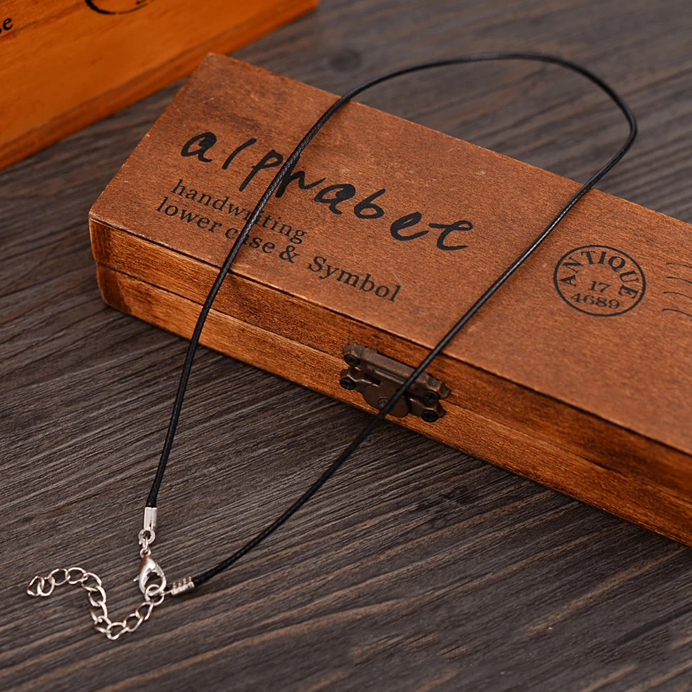 

100pcs 1.5Mm Wax Rope Necklace Strap Diy Accessories Cord Pendants Waterproof Adjustable Coffee Color Durable Stylish