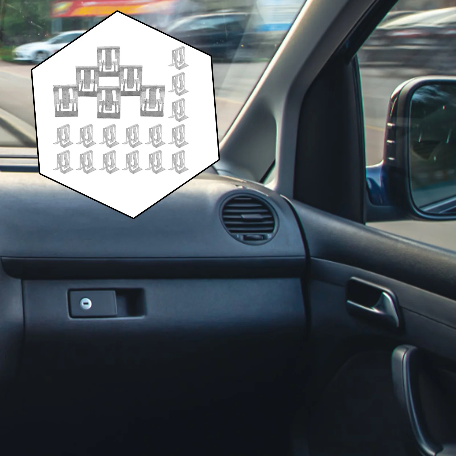 

50Pcs Interior Trim Retainer Clips Carbon Steel Dash Panel Fastener Kit Car Console Automotive Clip Set Retainer Clips for Car