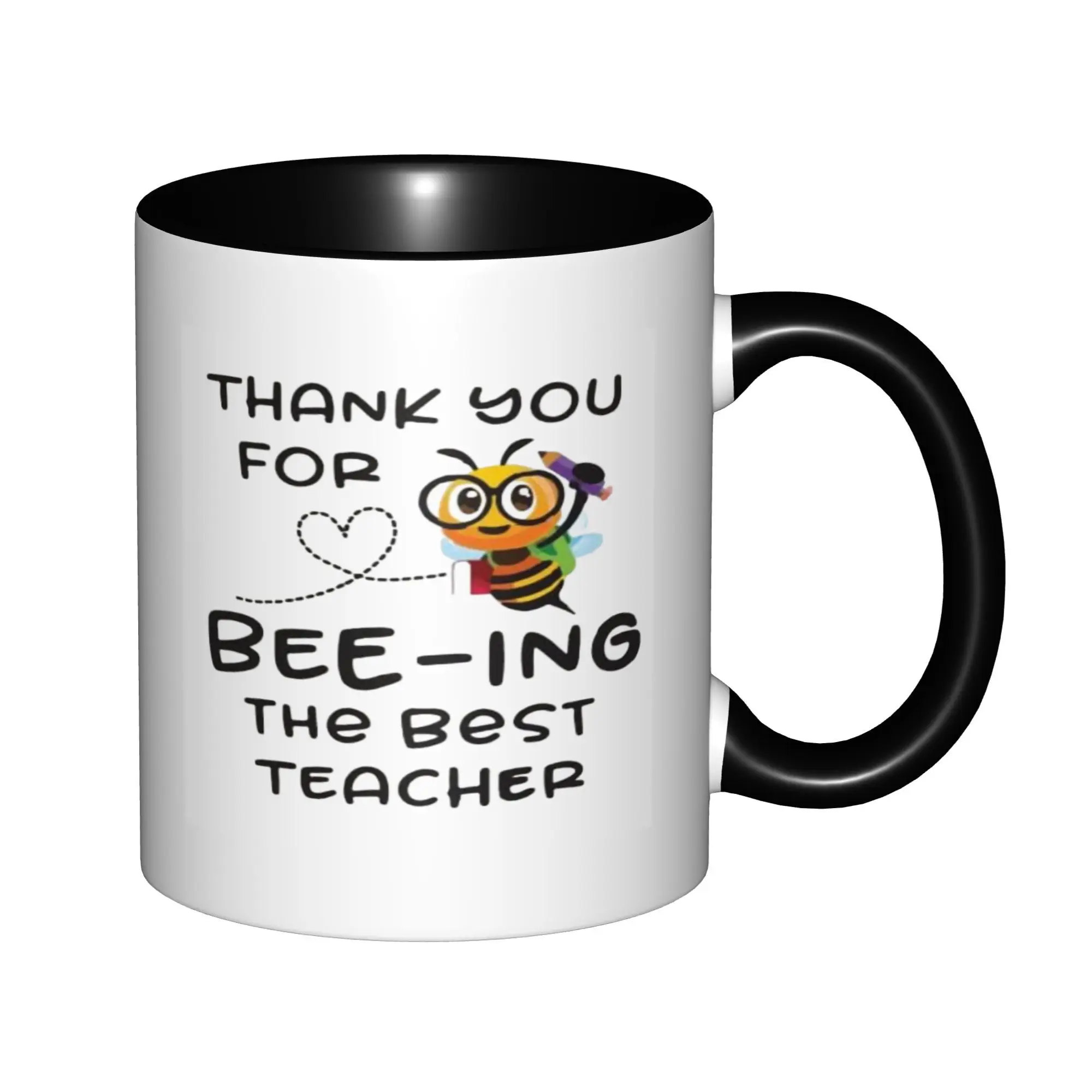 

Thank You For Bee-ing The Best Teacher Day Mugs With Black Handle Birthday Coffee Mugs Ceramic Tea Cups 11oz