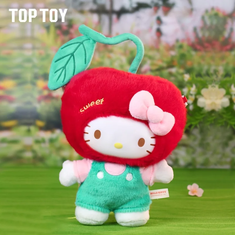 TOPTOY Sanrio HELLO KITTY Cherry Vinyl Plush Doll Hello Kitty Blind Box Birthday Gift Cute Trendy Toy Halloween Ornaments