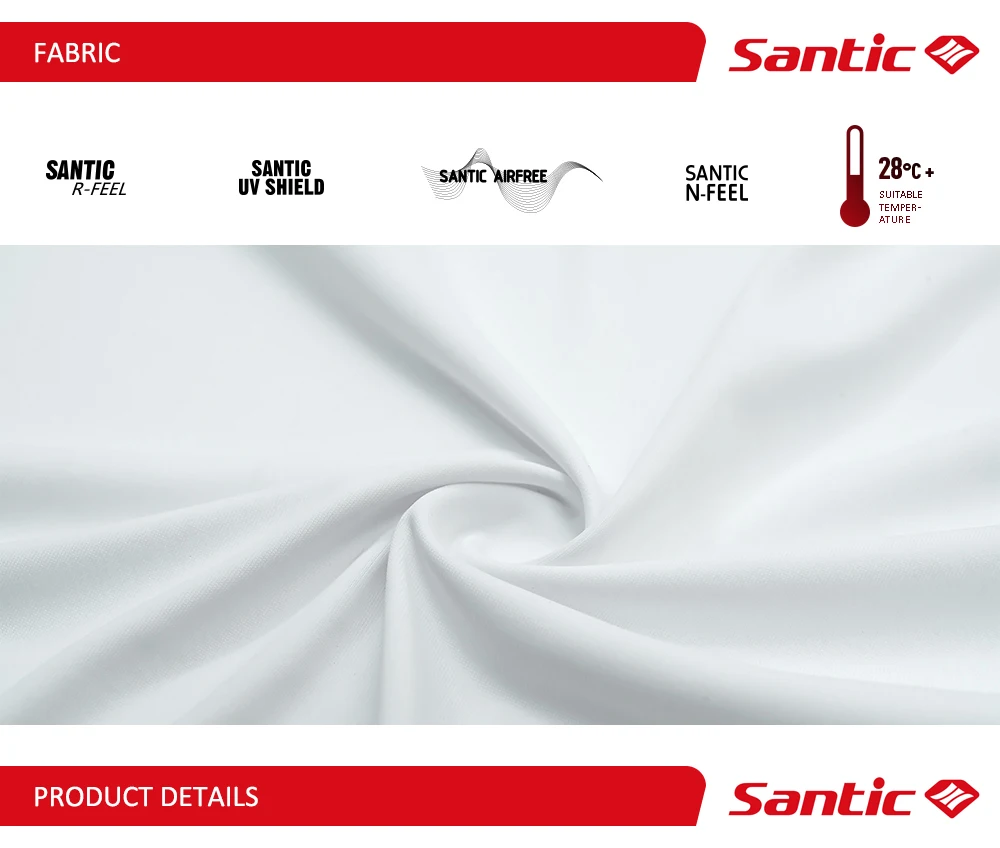 Santic Herren-Radtrikots, langärmelig, Fahrradtrikot, Sonnenschutz, atmungsaktiv, hochelastisch, für Outdoor-Training – Detail 4