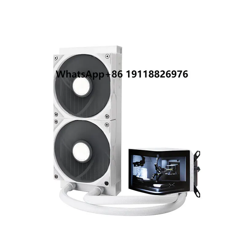 

TRYX PANORAMA 240 CPU Water Cooling Radiator 6.5 Inch Curved Screen 12V LED Fan Software Computer White Black PC Case Copper