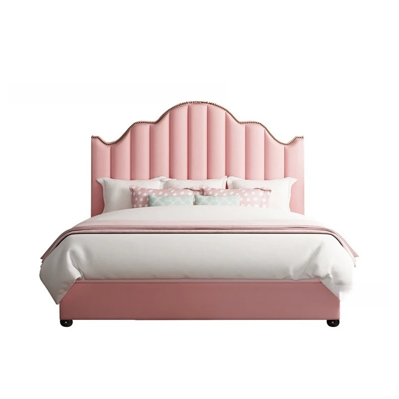 

Children's bed light luxury American small beauty simple modern children's leather bed boy single girl bed 1.5 meters