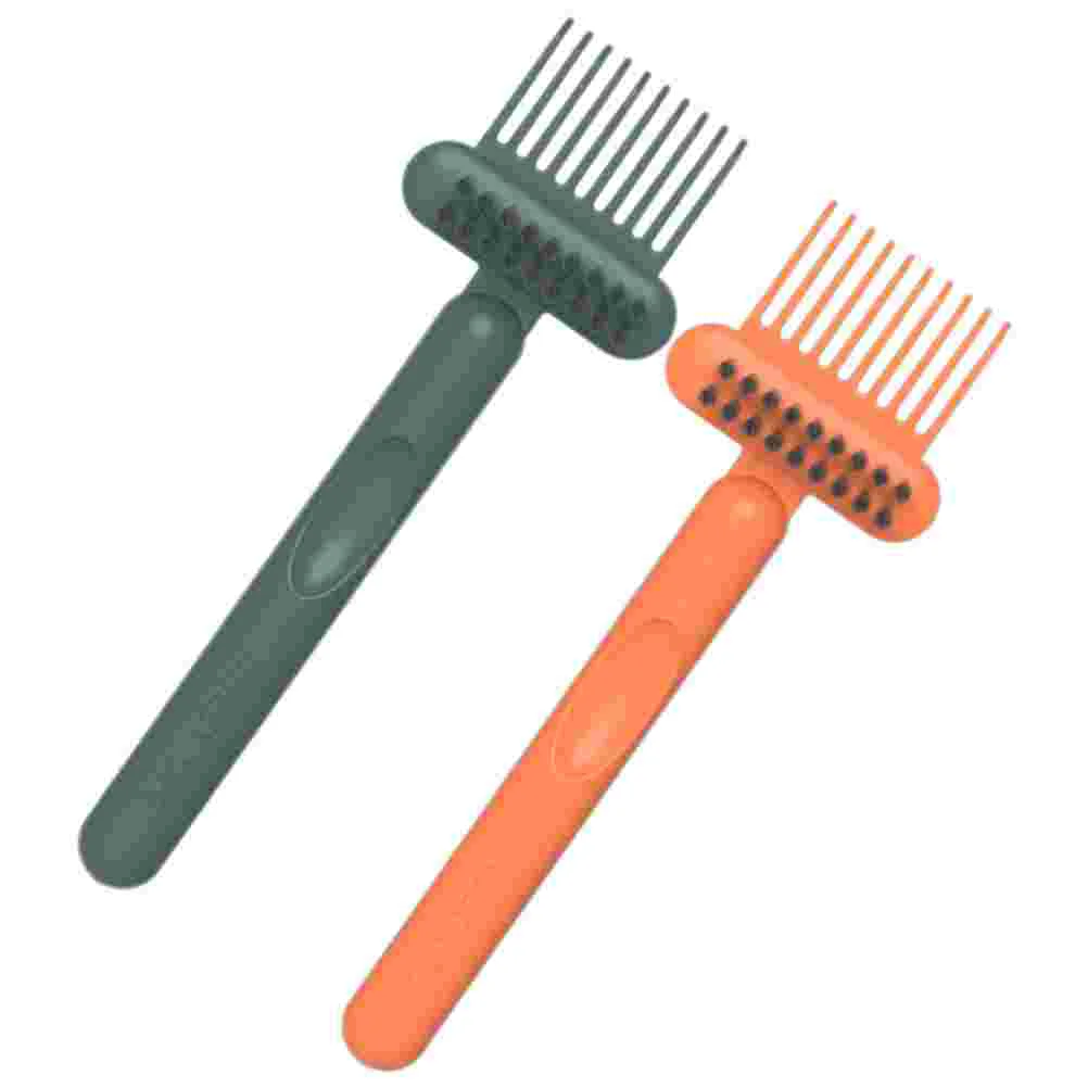 

2Pcs Hair Brush Cleaner Comb Hair Remover Comb Cleaning Rake Hair Brush Comb Cleaner Brush Hair Remover