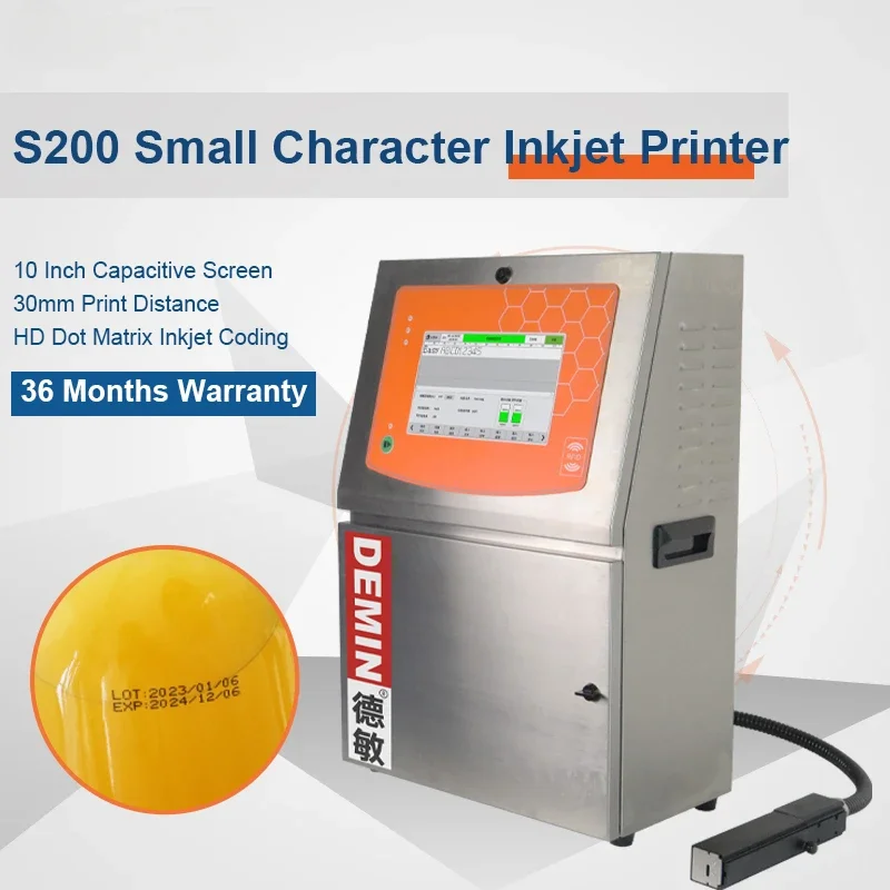 S200plus Continuous Automatic Inkjet Code Printer Date Batch Number Packaging Bottle Inkjet Machine Optical Provided Printer