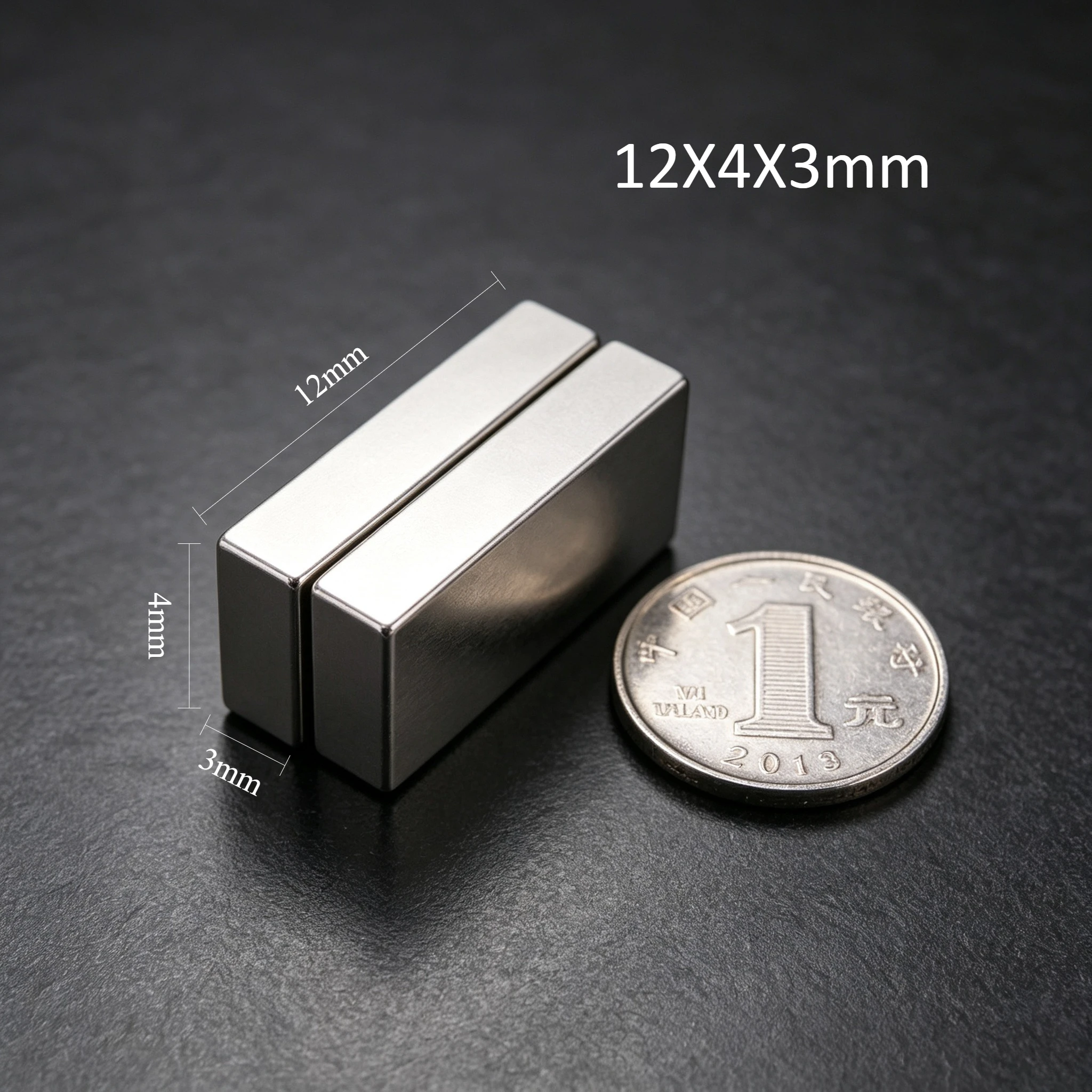 12x4x3mm Rectangular Neodymium Magnets Bulk Rare Earth Permanent NdFeB Magnets 12*4*3mm for DIY Fridge Craft Projects