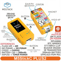 Original M5StickC PLUS2 ESP32 Mini IoT Development Kit WiFi IR 1.14-inch TFT Screen IoT Controller ESP32-PICO-V3-02 chip