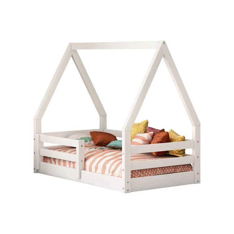

Hot Sale Toddler Solid Wood Toddler Bed Kids House Bed