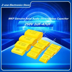 5 pz MKP 250V 1UF 1.5 1.8 2.2 2.7 3.3 4.7 5.6 UF 6.8 10 12 15 20 22 33 47UF condensatore elettrolitico Audio assiale di qualità Higt