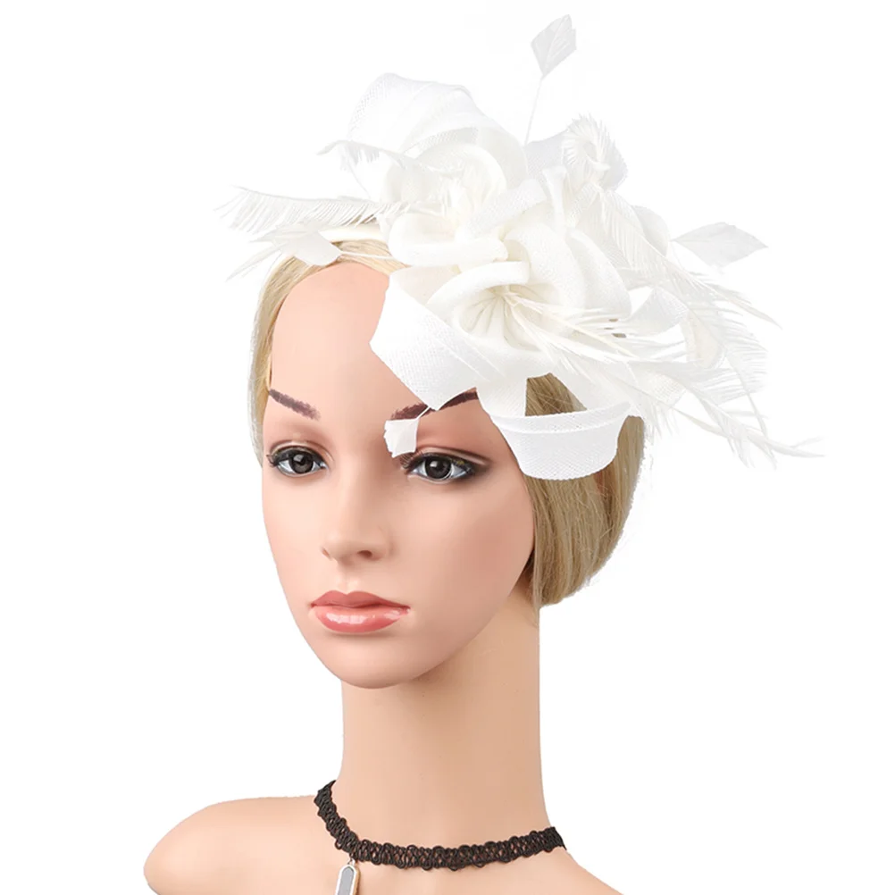 

Imitation Linen Fascinator Hat Royal Blue Headb Hair Accessories Prom Retro 1920s Flapper Women Bridal Tea Party