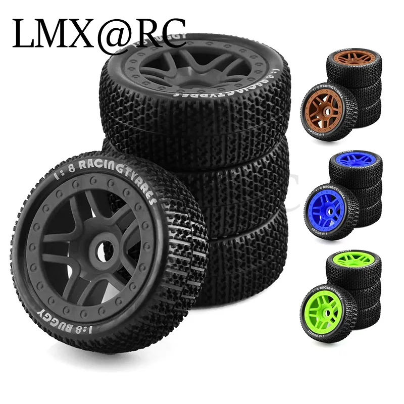 4 buah 113mm 1/8 RC Off-Road Buggy roda ban 17mm Hex untuk ARRMA Typhon Talion Traxxas Redcat tim Losi Kyosho HPI HSP VRX mobil