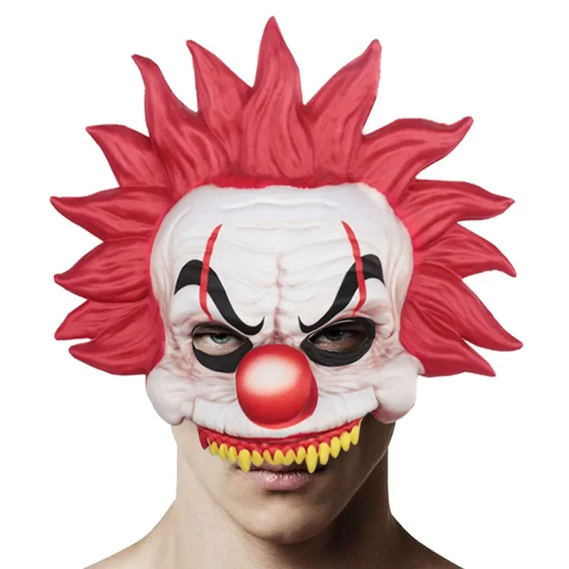 Halloween Joker Clown Mask Creative Atmosphere Dress Up Cosplay Performance Props Decorative Face Covering Adult Unisex