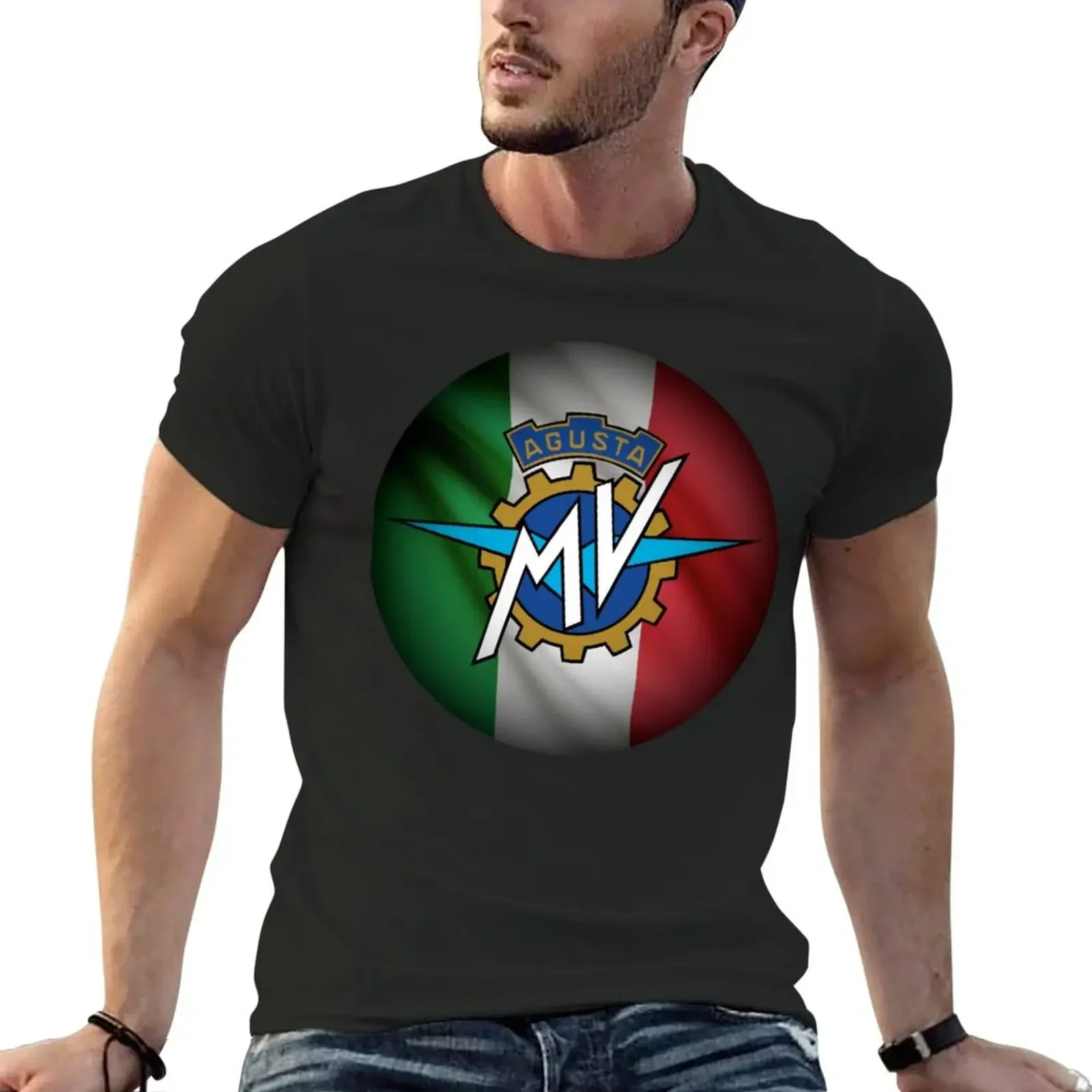 

MV Agusta Italian Flag T-Shirt anime tshirt shirts graphic tee korean fashion Men's t-shirts