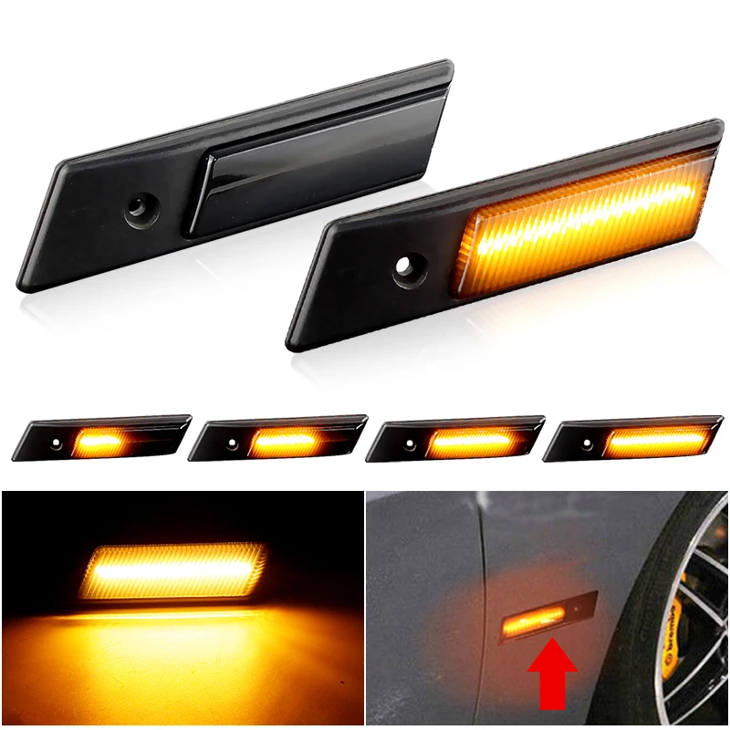 

2PCS for BMW 3 Series E36/5 Series E34/7 Series E32 M3 318is 325is 318i 320i 325i LED Side Marker Light Flowing Turn Signal Lamp