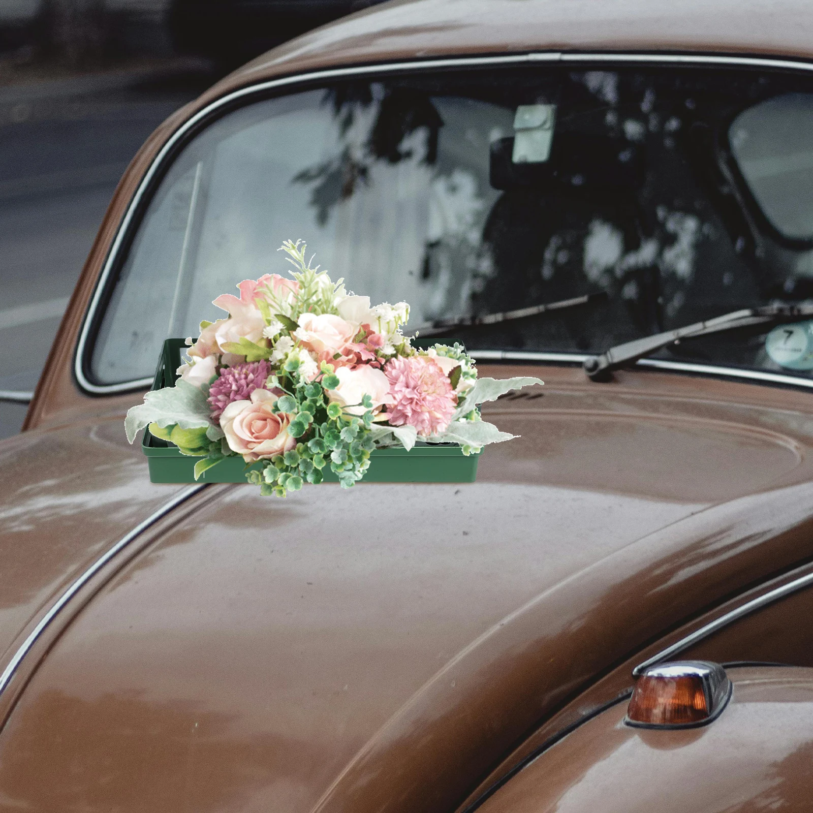 

Wedding Car Flower Holder Container Arrangement Tool Bracket Plastic Floral Mud Supplies