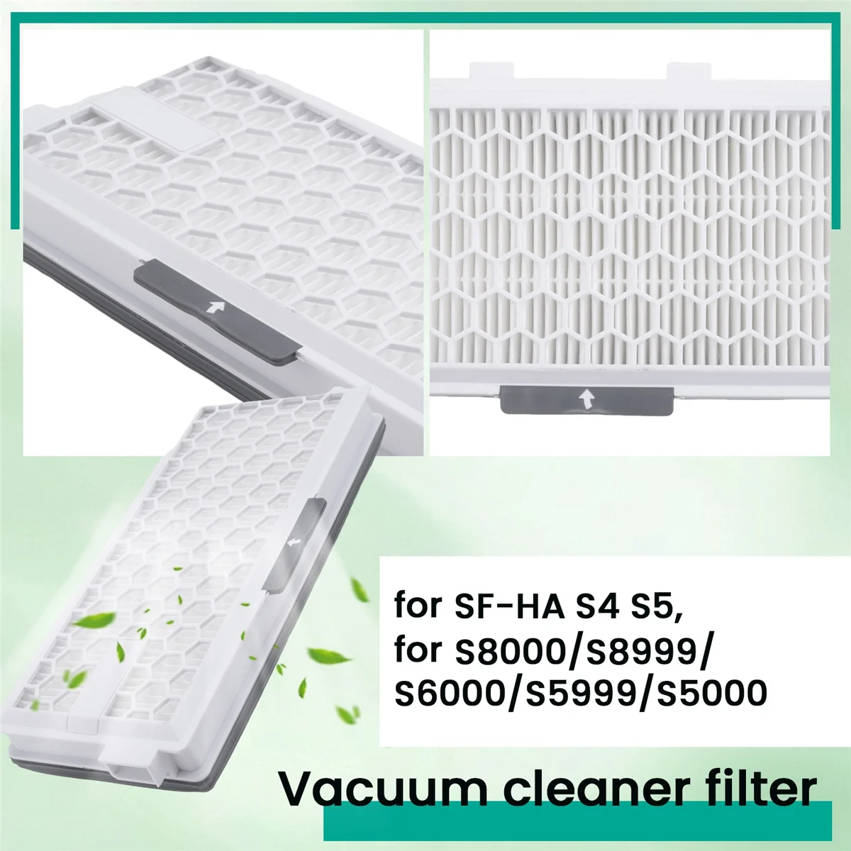 4 عبوات من فلاتر HEPA لنماذج مرشحات Miele AirClean SF-HA 50 S4، S5، S6، S8000، S6000، S5000، S4000، كاملة C1 و C2 & C3_A66K