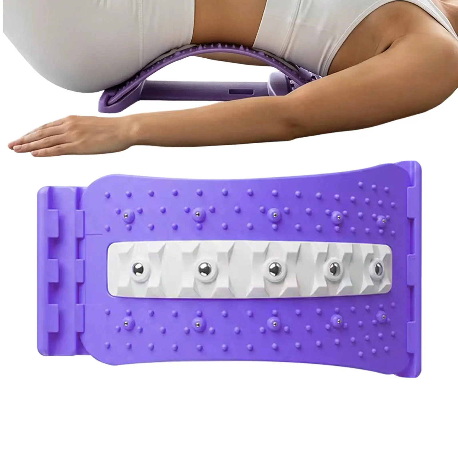 Lumbar Stretcher Ergonomic 4 Levels Adjustable Multifunctional Shoulder Cracking Device For Men Women Shoulder Lower Back Spine