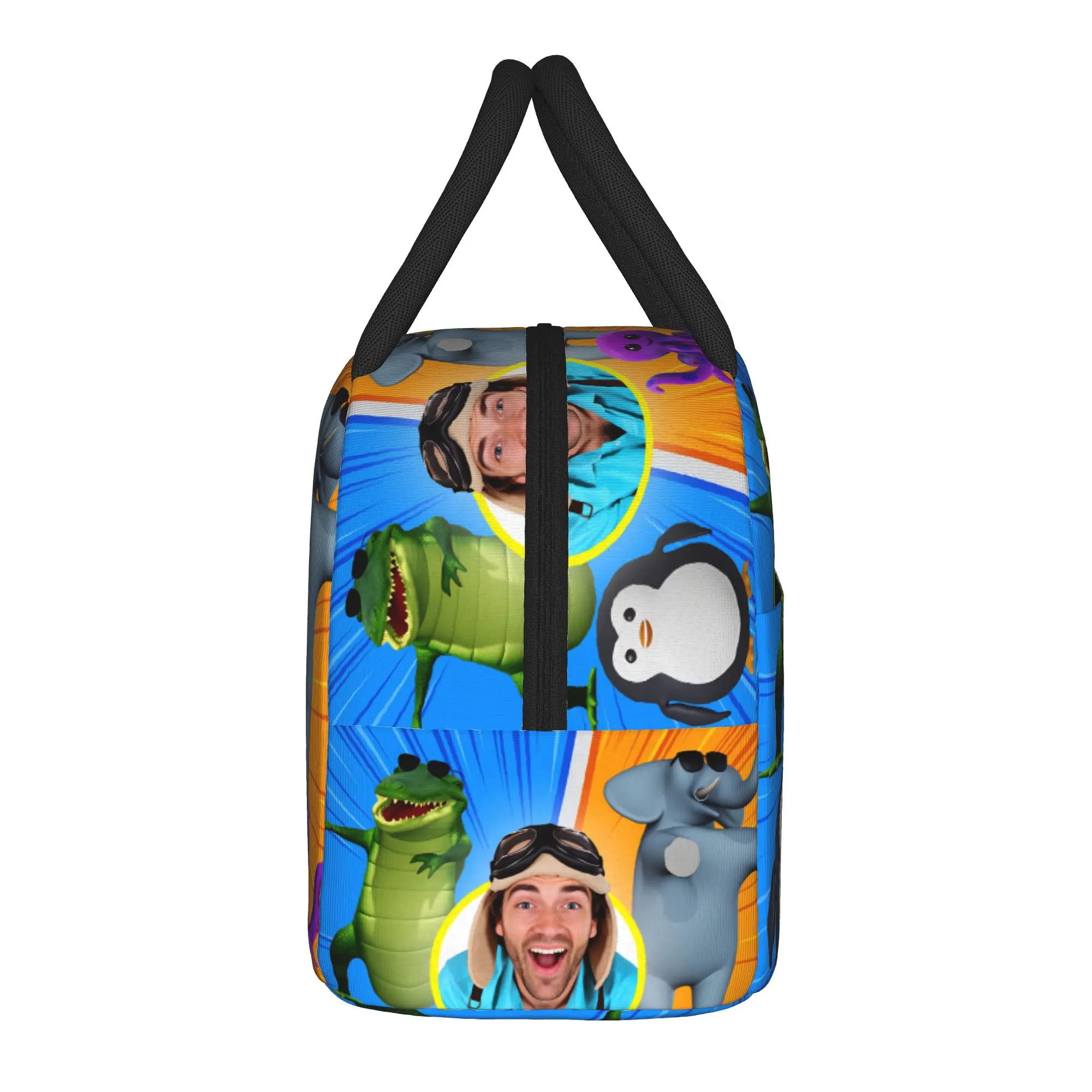 Danny Go Animated Programs Lunch Bag Office Lunch Box For Child Casual Graphic Tote Food Bags Oxford Portable Zipper Cooler Bag