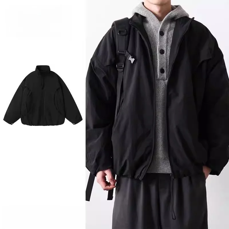 

American Design Sle Casual Stand Collar Workwear Jaet Men's Autumn Winter Warm Faionable Pilot Outerwear Versatile