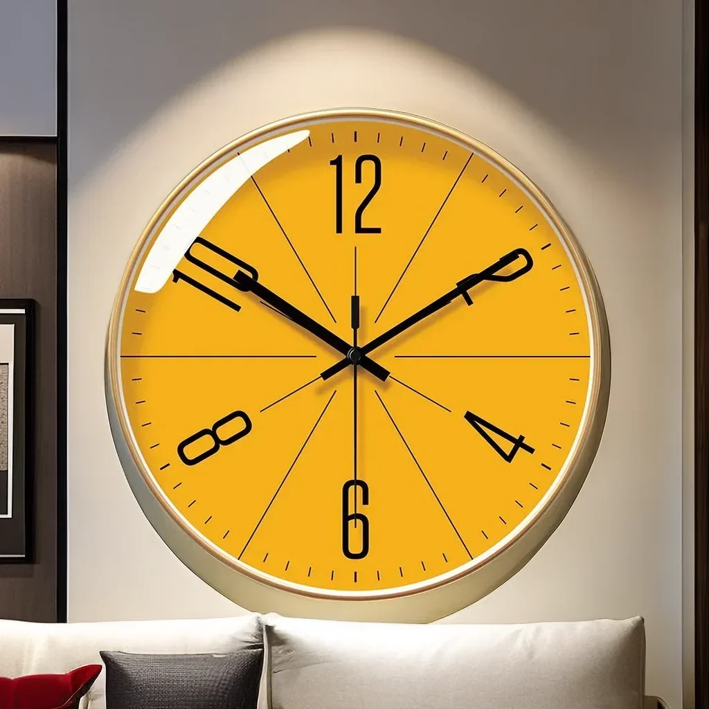 New Simple Nordic Extremely Narrow Frame Wall Clock Living Room Home Decor Fashion Creative Silent Sweep Second Quartz Clocks
