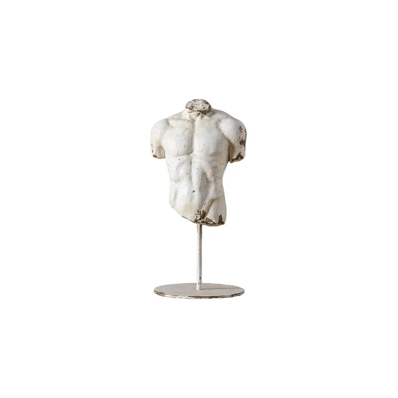 French retro old bust decoration home desktop abdominal men's ornament homestay hotel front desk decoration