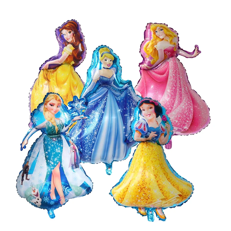 1 pcs /5 pcs Large Disney Princess  90*55cm Set Balloon Girl's Birthday Party Anniversary Large Performance Decoration Air Globo